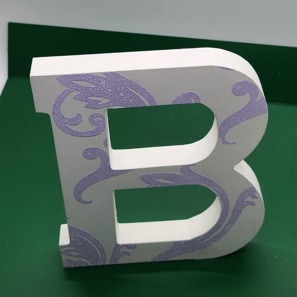 Hand Stamped Wooden Letter B - Picture 7 of 7